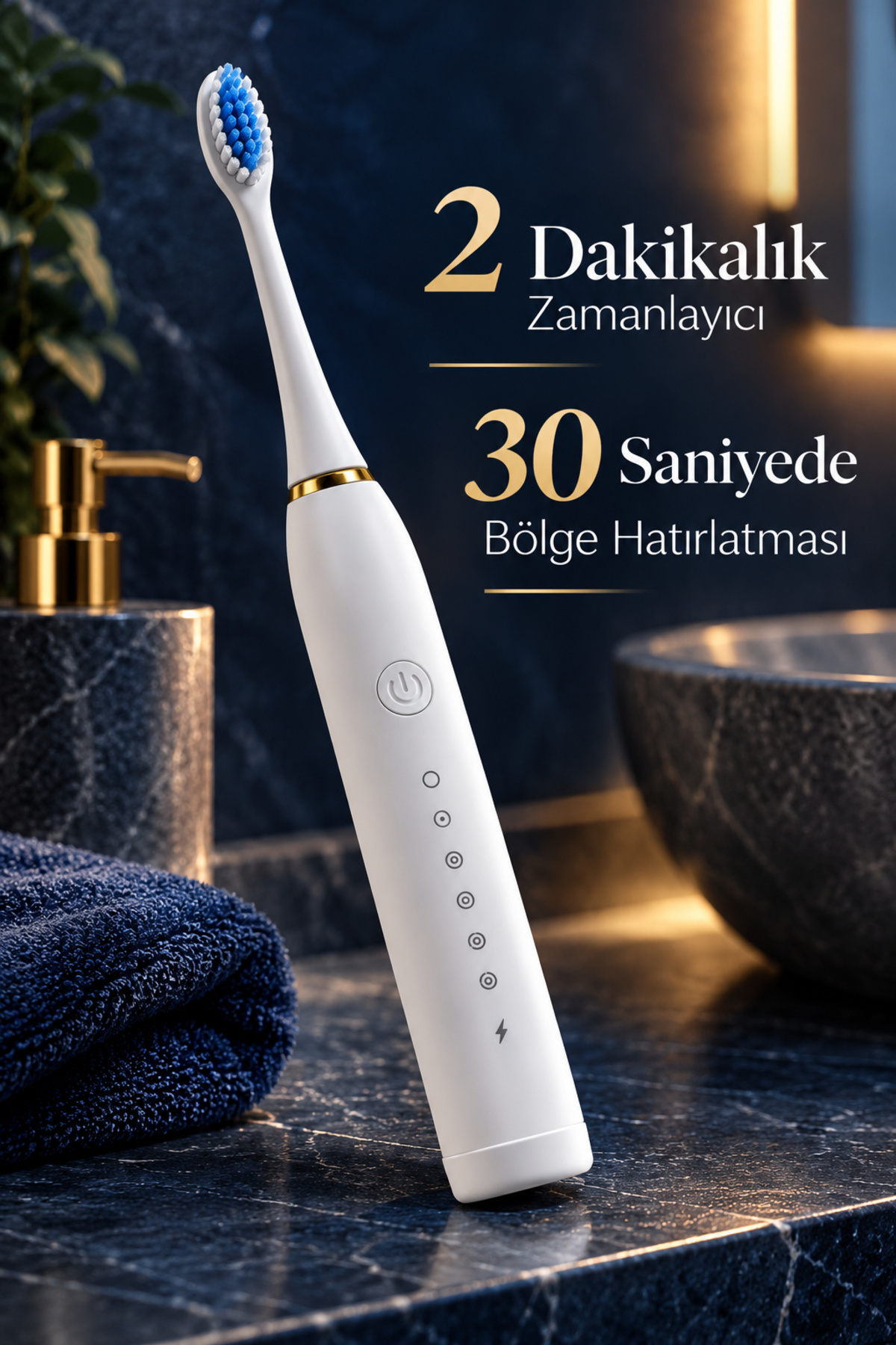 Şarjlı Elektrikli Diş Fırçası Beyaz
