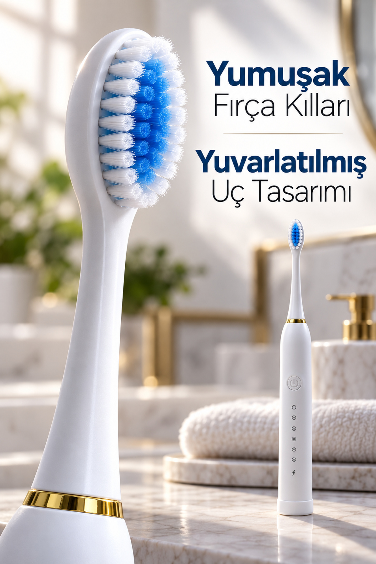 Şarjlı Elektrikli Diş Fırçası Beyaz