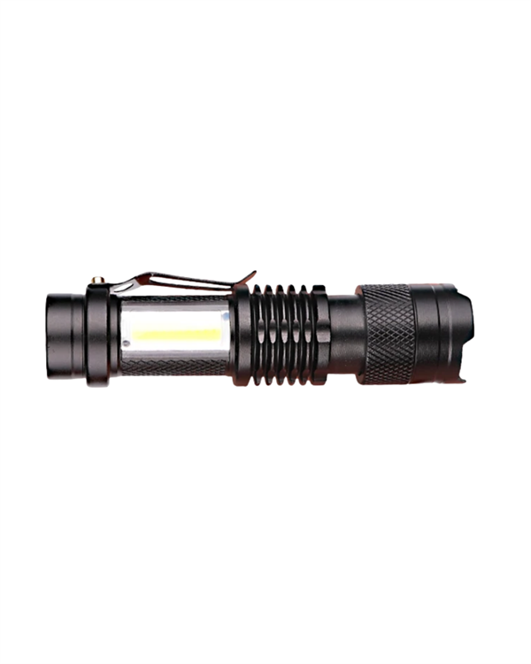 Şarjlı LED El Feneri - 14500 Pil Dahil, 4 Işık Modu, Mini Boy