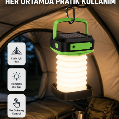 Şarjlı LED Lamba – Dokunmatik Sensörlü, 3 Kademeli Parlaklık