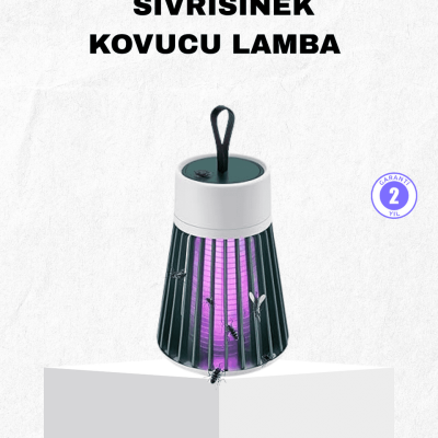 Şarjlı Mor Işıklı Sivrisinek Öldürücü Lamba – Sessiz ve Kimyasal İçermez