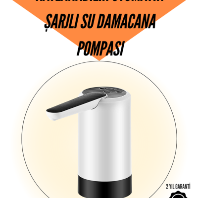 Taşınabilir Şarjlı Damacana Su Pompası Hijyenik Tasarım