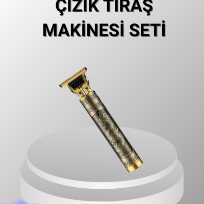 Şarjlı T Bıçaklı Saç ve Sakal Tıraş Makinesi – 3 Başlıklı, Güçlü Motorlu, 2 Saat Kullanım