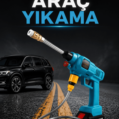 Şarjlı Ve Yüksek Basınçlı Oto Yıkama Makinesi Ve Sulama Tabancası Bahçe Yıkama Makinesi