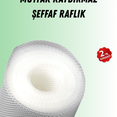 Şeffaf mutfak raflığı ve çekmece kaplaması kaydırmaz pvc