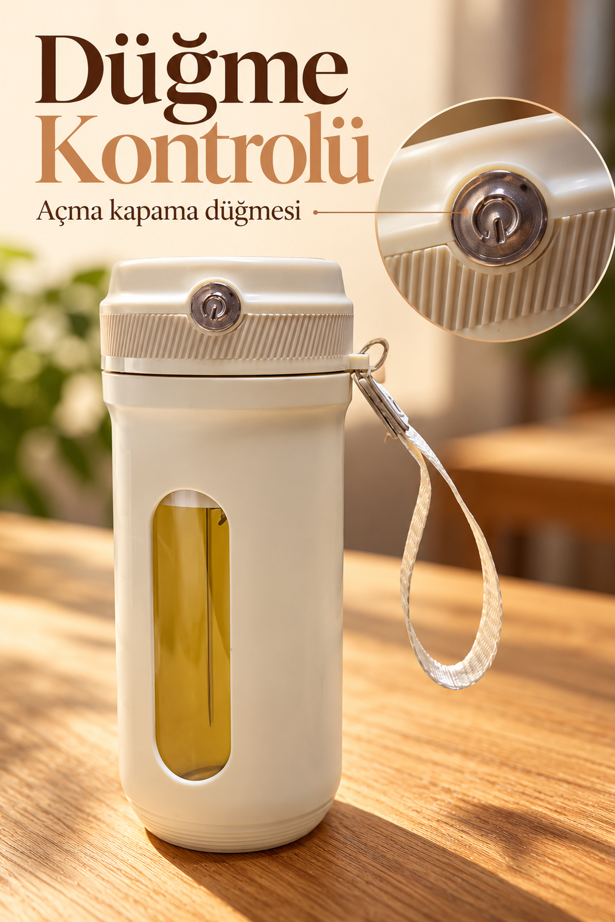 Pipet Girişli Şarjlı Meyve Blenderı Kumaş Askılı