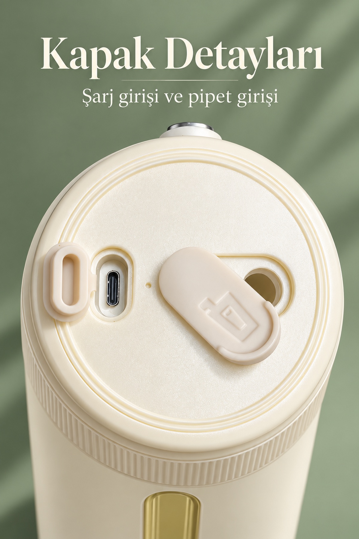 Pipet Girişli Şarjlı Meyve Blenderı Kumaş Askılı