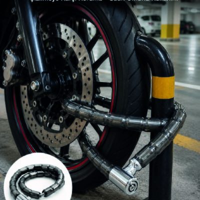 Şeffaf PVC Kaplamalı Dayanıklı Motosiklet ve Bisiklet Güvenlik Kilidi
