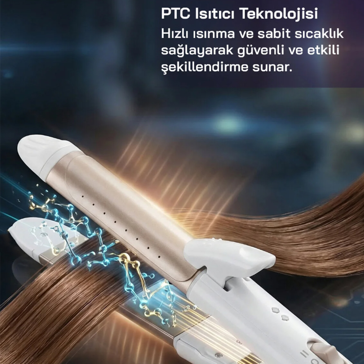 Seramik Kaplamalı Saç Düzleştirici - 180°C, 2 Kademe
