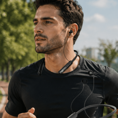 Ses Değiştirme Özellikli Boyun Askılı Bluetooth Spor Kulaklığı