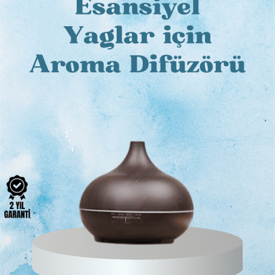 Sessiz Çalışan Aromaterapi Difüzörü – 4 Zaman Ayarlı, 7 Renkli Işık Seçeneği