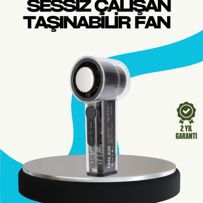 Sessiz Çalışan Taşınabilir Fan | USB Şarjlı ve Kompakt Tasarım
