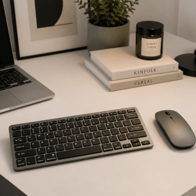 Sessiz Kullanım Sunan Bluetooth Klavye Mouse Seti Çoklu Cihaz Uyumlu