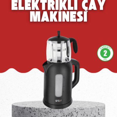 Sıcak Tutma Özellikli 2’si 1 Arada Çay Makinesi ve Su Isıtıcı