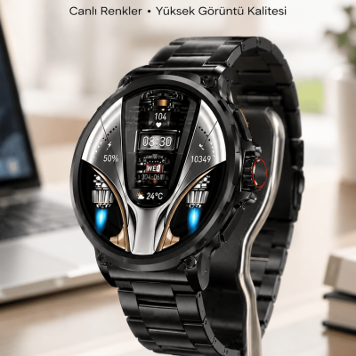 Şık Metal Kasa ve Değiştirilebilir Kordonlarla SW80 Smartwatch Yeni Nesil