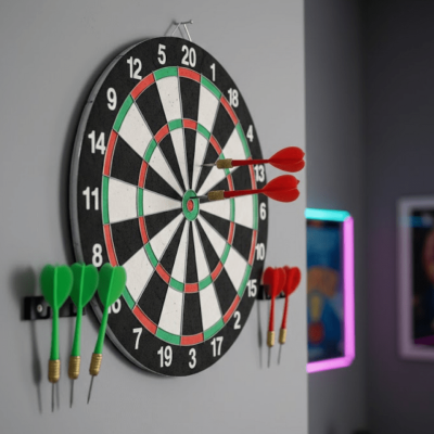 Şık Tasarımlı Dart Tahtası 12 İnç Dayanıklı Ahşap Gövde