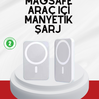 Şık Tasarımlı MagSafe Araç Telefon Tutucu Type-C Girişli