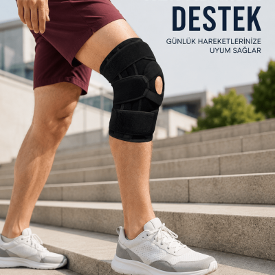 Silikon Patella Destekli Dizlik Nefes Alabilir Ayarlanabilir Cırtlı Ligament Desteği