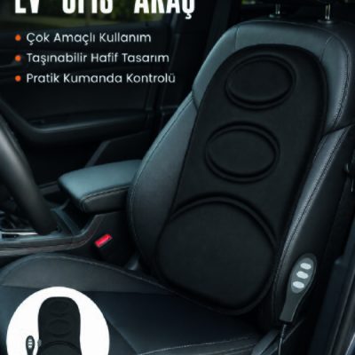 Sırt ve Bel Masaj Minderi Motorlu, Kademeli Şiddet Ayarlı Masaj Koltuğu Pedi
