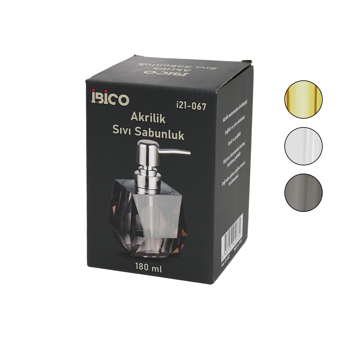 Sıvı Sabunluk 180 ml Akrilik Mika Kristal