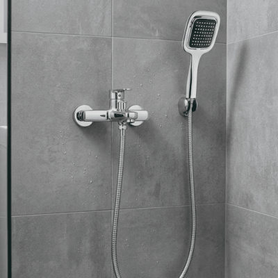 Siyah Duş Seti El Duşu Başlığı Spiral Hortum Dayanıklı Banyo Duş Aksesuarı