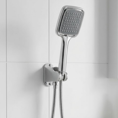 Siyah Duş Seti El Duşu Başlığı Spiral Hortum ve Duvar Askısı Banyo Duş Seti