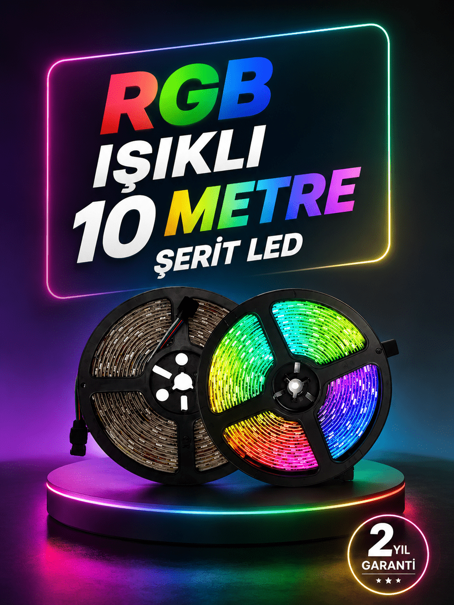 Smart Şerit LED Kumandalı USB Enerjili Suya Dayanıklı Dekoratif Aydınlatma