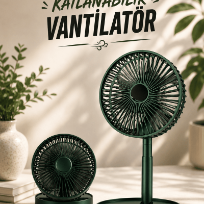 Soğutucu Vantilatör Telefon Standlı Mini Fan