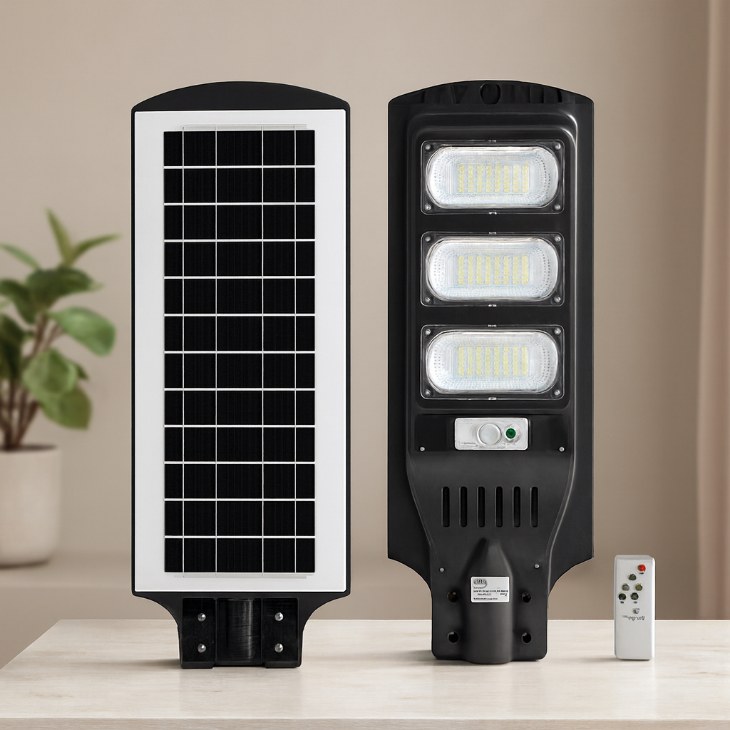 Solar Sokak Lambası 300W 6500K Sensörlü Kumandalı