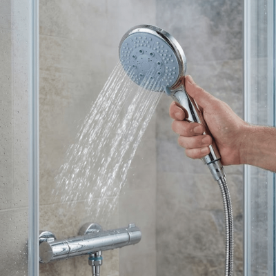 Spiral Hortumlu 4 Kademeli El Duşu Seti Duvar Askılı Banyo Duş Başlığı