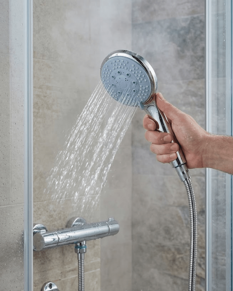Spiral Hortumlu 4 Kademeli El Duşu Seti Duvar Askılı Banyo Duş Başlığı