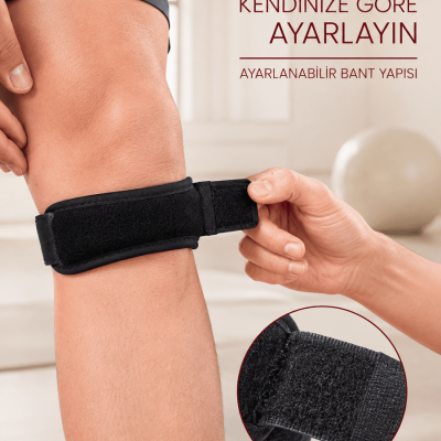 Sporcu Tendon Bandı Ayarlanabilir Diz Destek Bandı Koşu Fitness Egzersiz