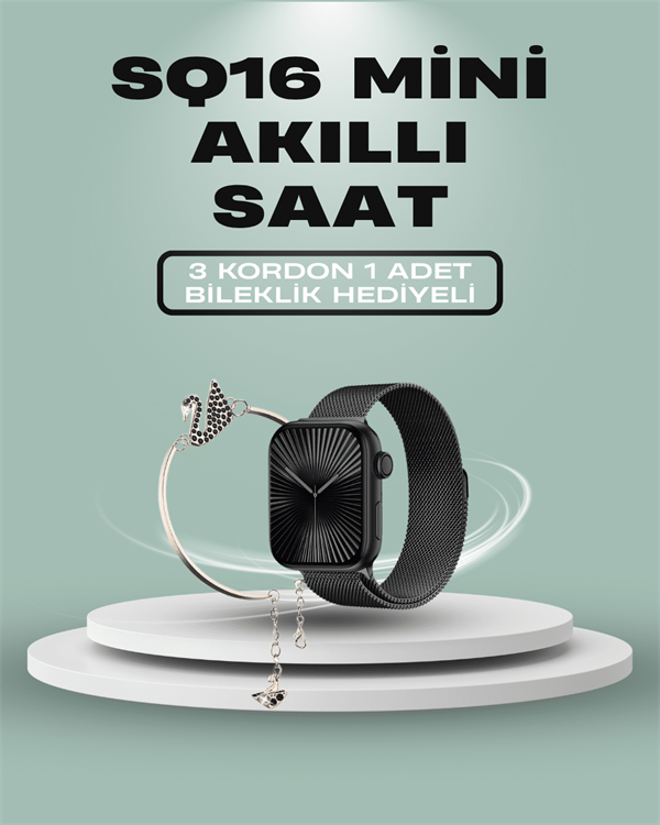 SQ-16 Mini Series 10 Akıllı Saat – 3 Kordon + Hediye Bileklik