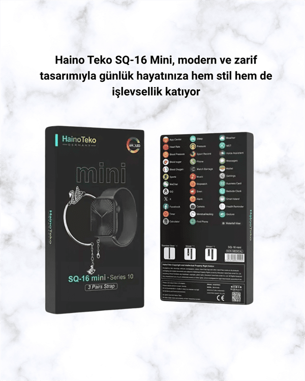 SQ-16 Mini Series 10 Akıllı Saat | Spor Modları, Bildirim ve Müzik Kontrolü