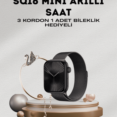 SQ-16 Mini Series 10 – Dokunmatik Akıllı Saat | Kalp Ritmi, SpO2, Uyku Takibi