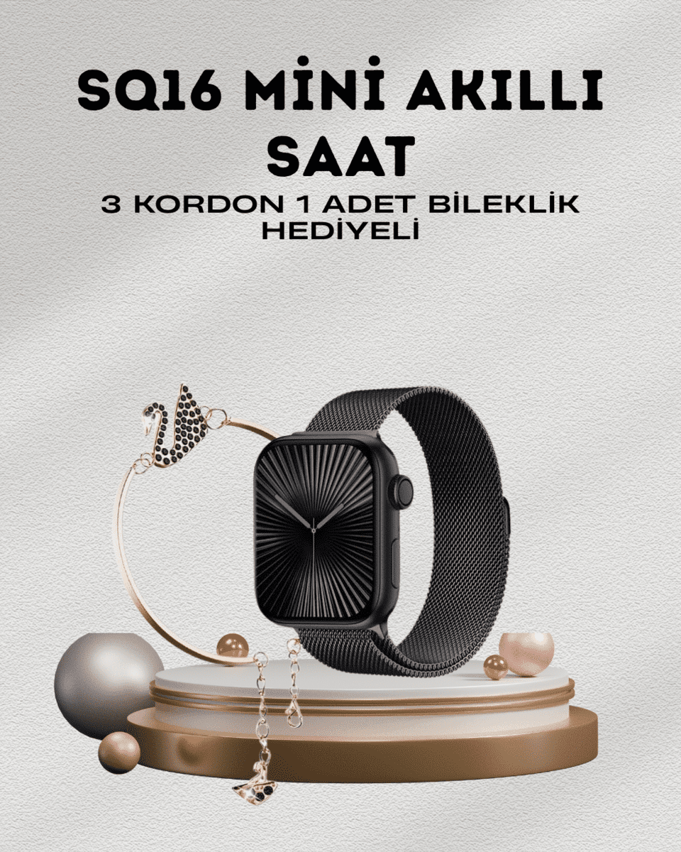 SQ-16 Mini Series 10 – Dokunmatik Akıllı Saat | Kalp Ritmi, SpO2, Uyku Takibi