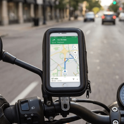 Su Geçirmez Motosiklet Bisiklet Telefon Tutucu 360 Derece Döner Gidon Telefon Standı