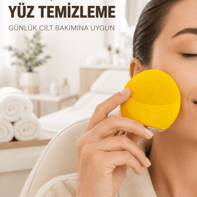 Su Geçirmez Titreşimli Yüz Temizleme Cihazı Yumuşak Silikon Cilt Bakım Fırçası