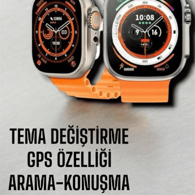 Suya ve Toza Dayanıklı 45 MM Akıllı Saat Bildirim ve Cevapsız Çağrı Görüntüleme
