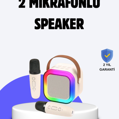 Taşınabilir Bluetooth Karaoke Hoparlör – 2400 mAh Batarya