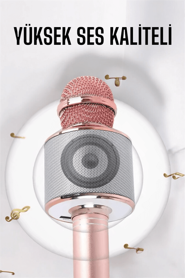 Taşınabilir Bluetooth Karaoke Mikrofon: Hafıza Kart Girişli, Etkileyici Performans
