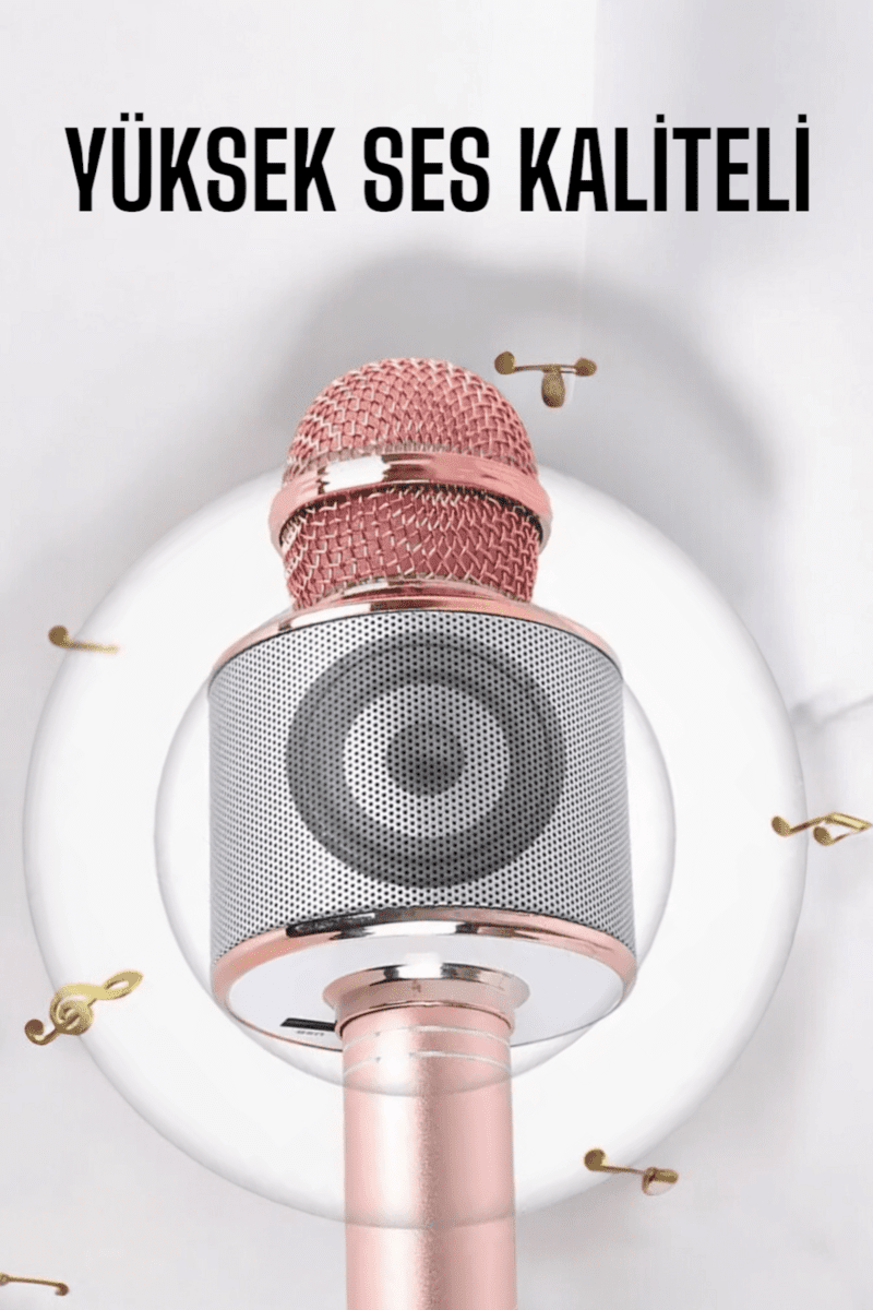 Taşınabilir Bluetooth Karaoke Mikrofon: Hafıza Kart Girişli, Etkileyici Performans