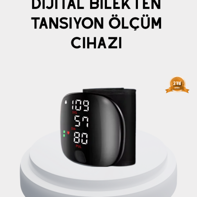 Taşınabilir Dijital Tansiyon Aleti – Bilekten Ölçüm, Aritmi Uyarısı ve Risk Göstergesi