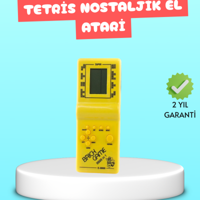 Taşınabilir El Aterisi Gameboy – Klasik Tetris Oyunu, Pil ile Çalışan Mini El Konsolu