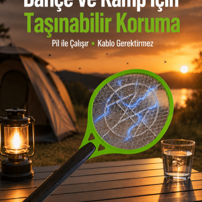 Taşınabilir Elektronik Sinek Kovucu | Balkon, Bahçe ve Kamp İçin İdeal Yeni Nesil