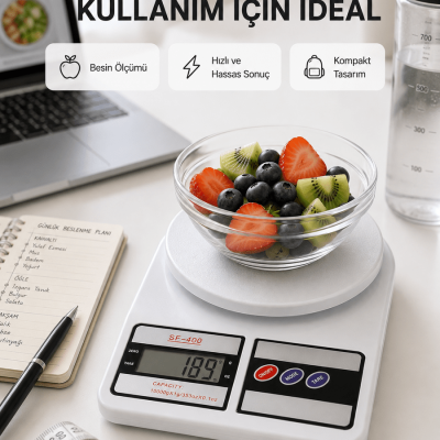 Taşınabilir Hassas Tartı – 5kg Kapasite, 1g Ölçüm, Gram ve Ons Desteği Yeni Nesil
