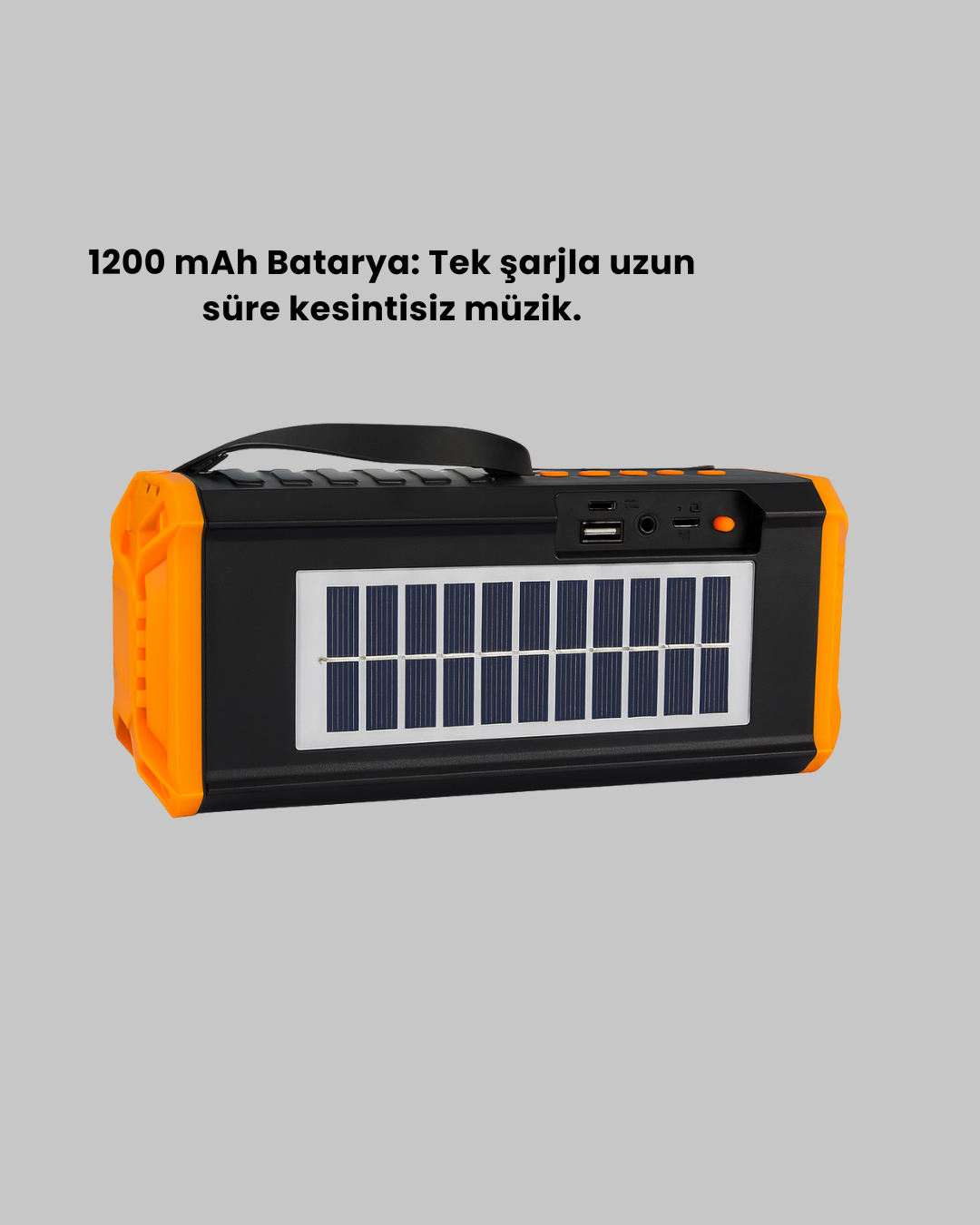 J-IPOX P520 Bluetooth Hoparlör 8W Güçlü Ses Solar Şarj FM Radyo