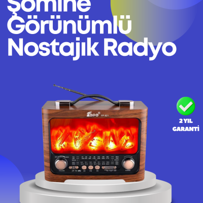 Taşınabilir Kamp Hoparlörü – Solar Şarjlı, Şömine Efektli, 7W Güçlü Ses