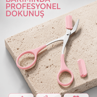 Taşınabilir Kaş ve Kirpik Düzenleme Makası – Ergonomik Tasarım Yeni Nesil