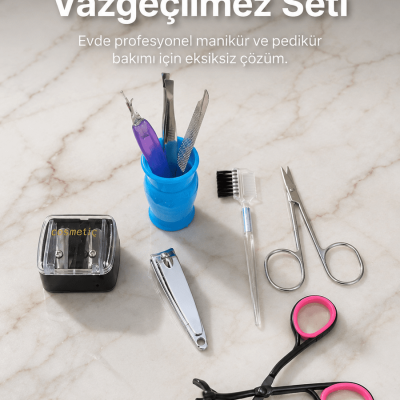 Taşınabilir Manikür Bakım Seti Günlük El Ayak ve Kaş Bakım Kiti